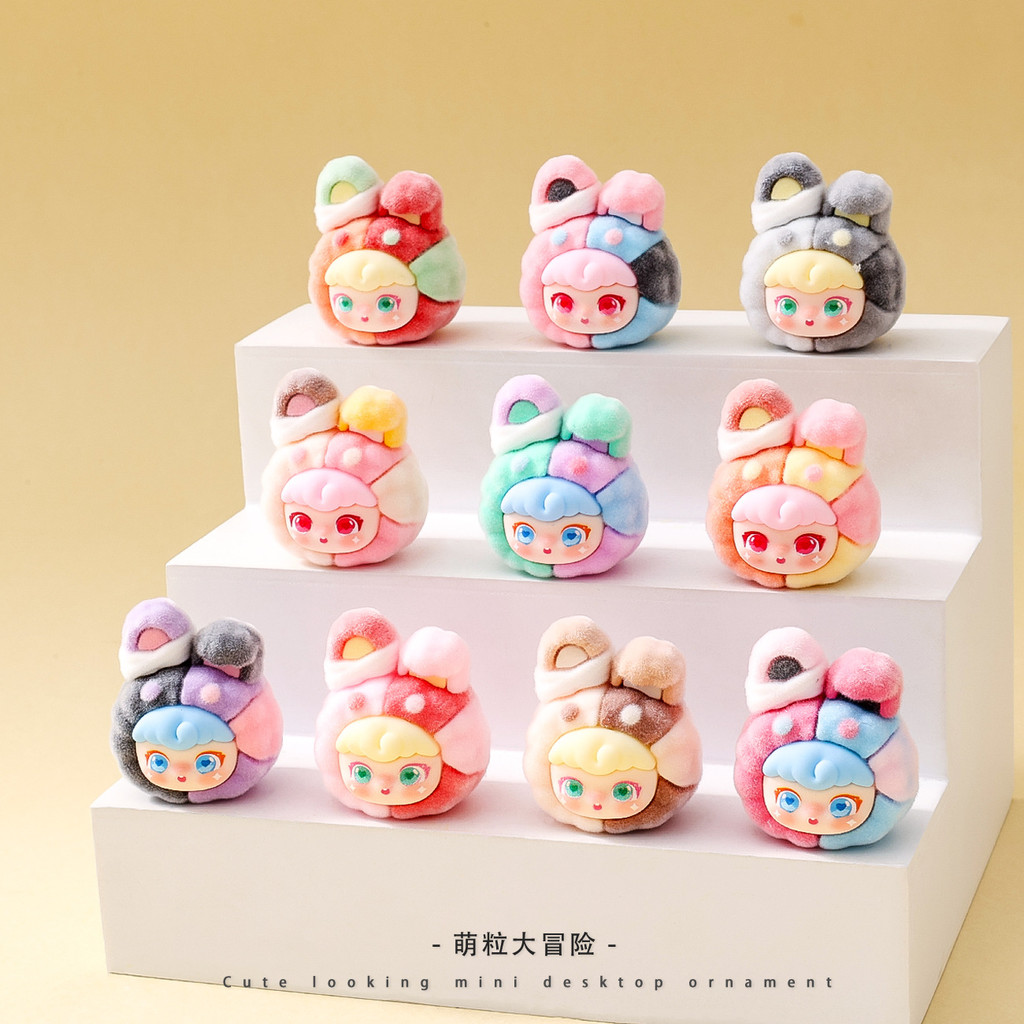สไตล์ใหม่ แห่กัน น่ารักสีจับคู่กระต่ายหัวน่ารักเม็ดตุ๊กตาถ่ายทอดสดกระเป๋าตาบอดรถมินิสก์ท็อปเครื่องประดับขนาดเล็ก
