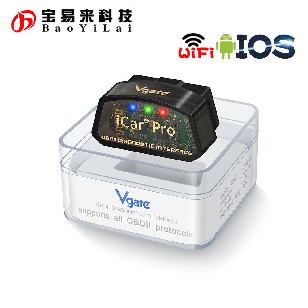 ICar Pro wifi OBD2 เครื่องมือสแกนรถยนต์ 4.0 การตรวจจับเครื่องกําเนิดไฟฟ้าแรงสูง