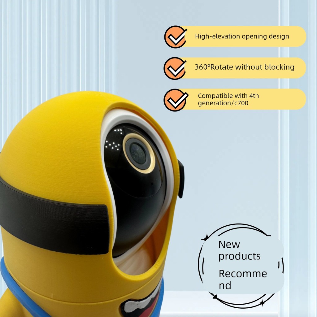 เหมาะสําหรับกล้อง Xiaomi รุ่นที่ 2 รุ่นที่ 3 PRO4C700 Minions เปลือกตกแต่งผิวน่ารักเครื่องประดับสร้า
