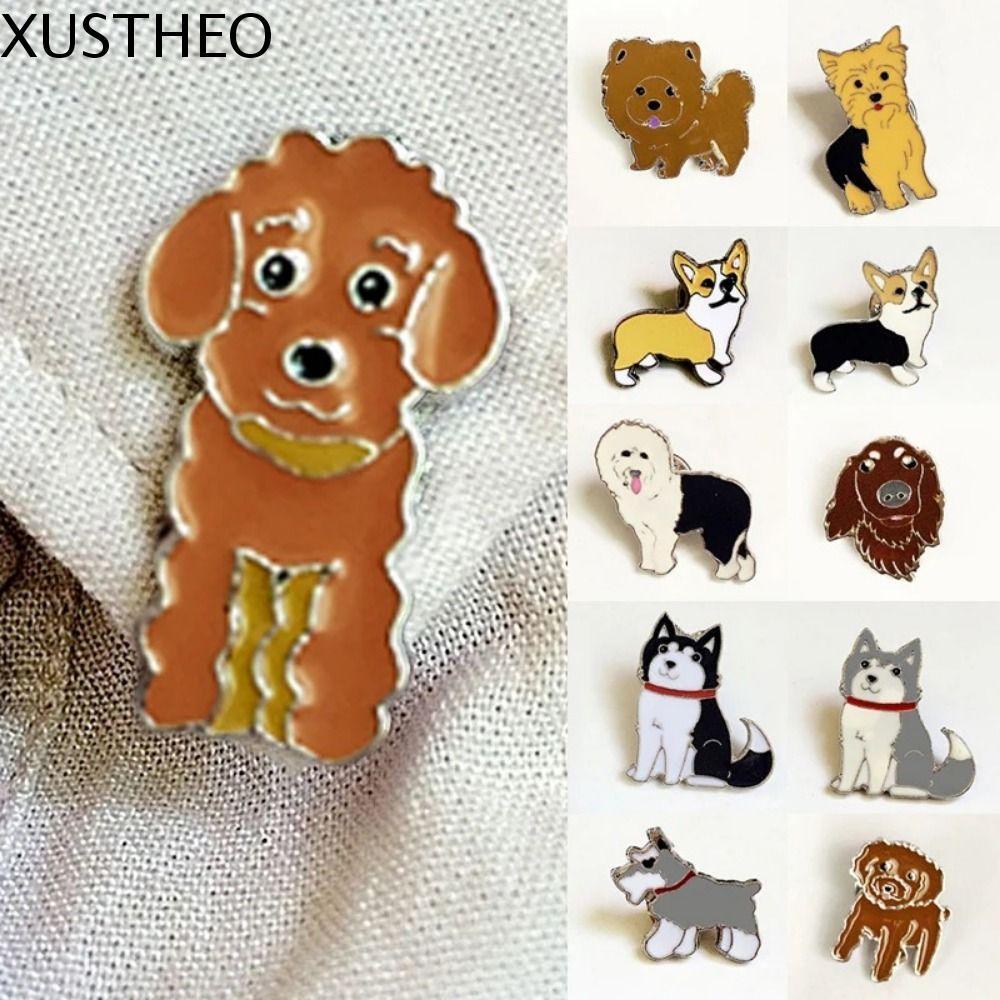พวงกุญแจและหมุดกระเป๋าเป้ รูปสัตว์เลี้ยง ฮัสกี้ และบูลด็อก การ์ตูนFunny Pet Dog Keychain and Backpac
