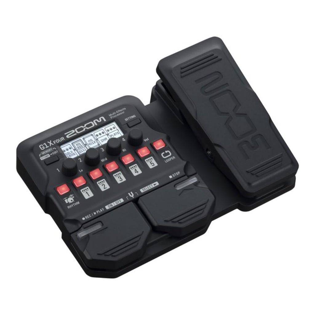ZOOM G1X FOUR มัลติเอฟเฟคเตอร์กีต้าร์พร้อมคันเหยียบ น้ำหนักเบาและกะทัดรัด พร้อมด้วยเอฟเฟกต์และแอมป์ม