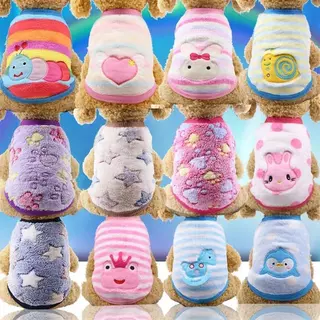 ขนาด XXS-XL Warm Cartoon Pet Dog Cat Rabbits เสื้อผ้า