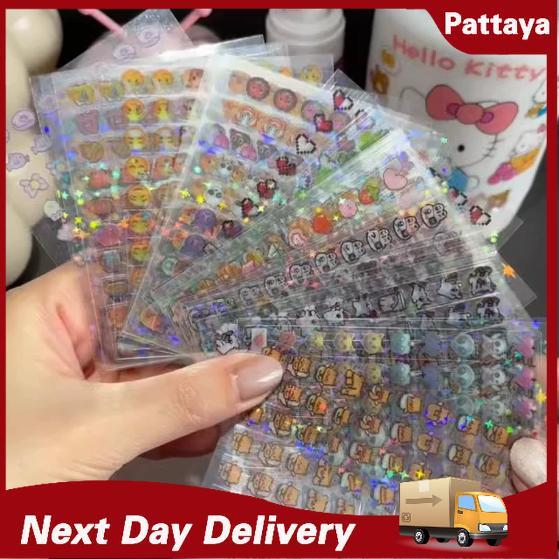 สติกเกอร์จิ๋ว 4800 ชิ้น สำหรับตกแต่งสมุดบันทึก, สติกเกอร์ลายเล็กๆ สำหรับตกแต่ง Guka
