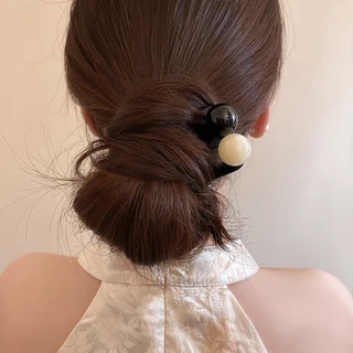 ใหม่สไตล์จีน u-Shaped ลูกปัดสามฟัน Hairpin หญิงสไตล์แห่งชาติ High-End Feeling แผ่น Hairpin ใส่หวี Ball Hairpin Hairpin
