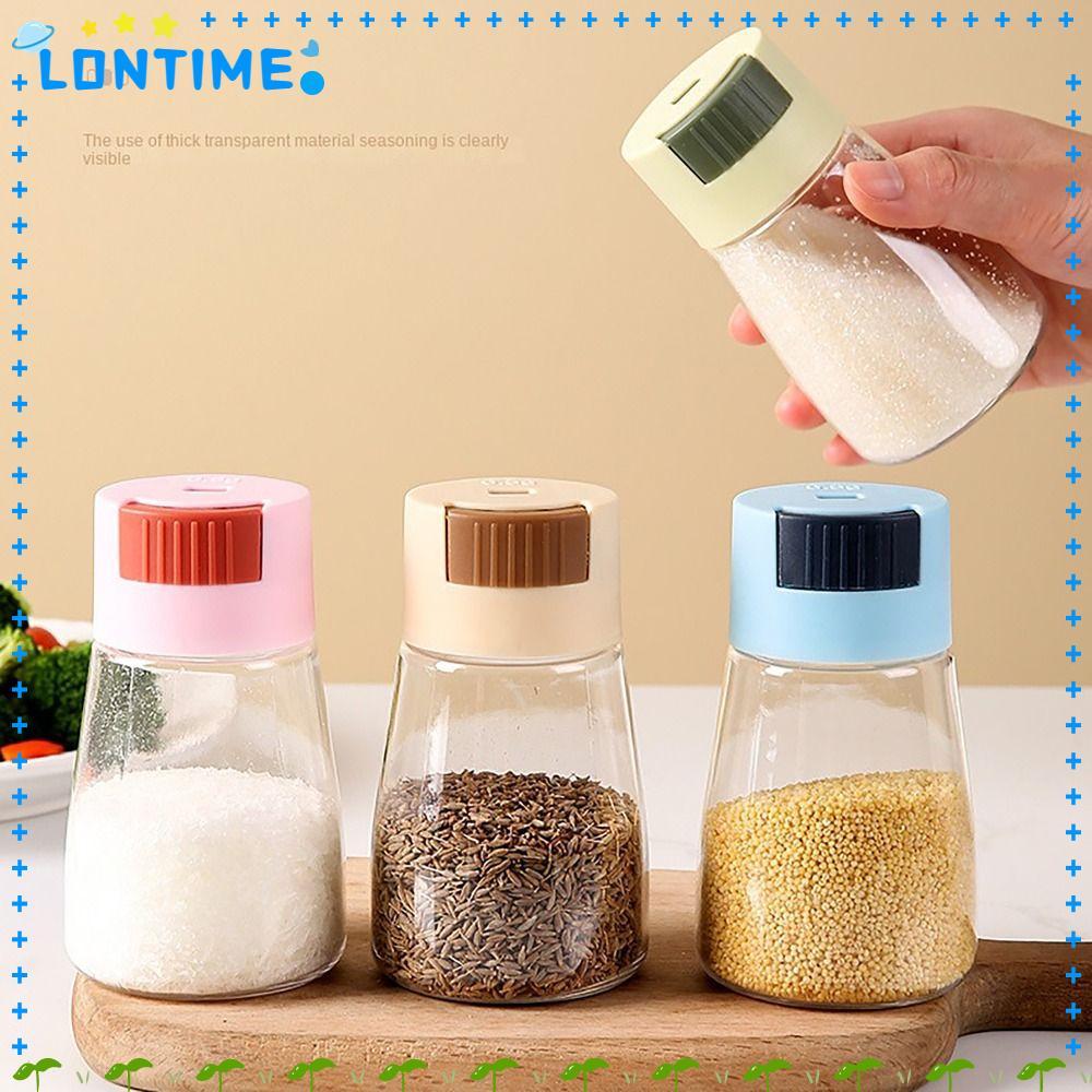 เครื่องจ่ายเกลือ LONTIME, ภาชนะปรุงรสกันฝุ่นเชิงปริมาณ 0.5 กรัม, ที่เก็บนักข่าวรีฟิลชนิดกดขวดน้ําตาลสําหรับห้องครัวที่บ้าน