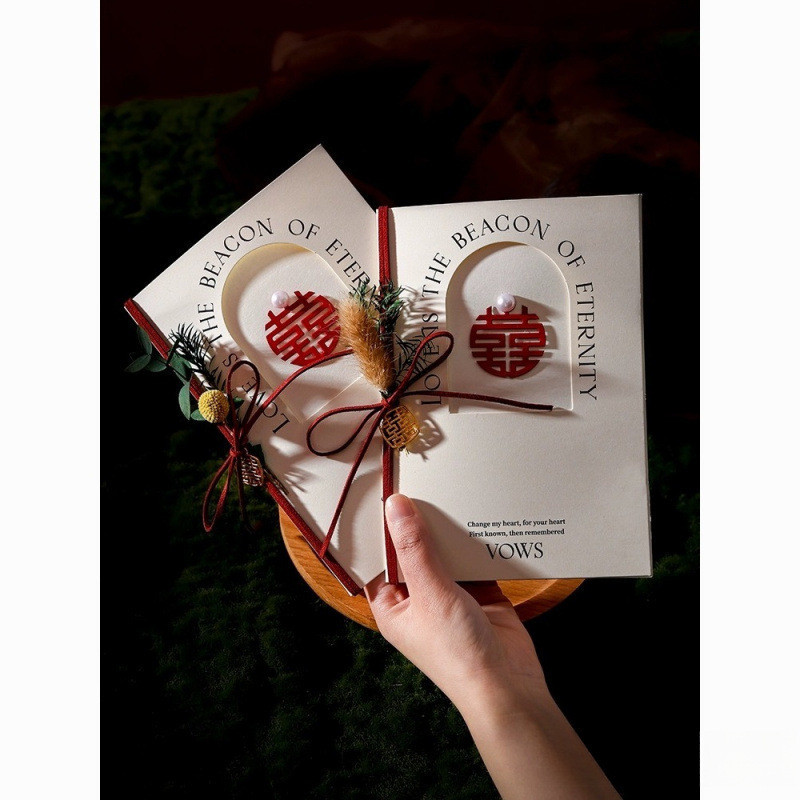 Oath Card Oath Card Wedding Oath Card งานแต่งงานเจ้าสาวและเจ้าบ่าวคู่ Creative High-End Oath Card กา