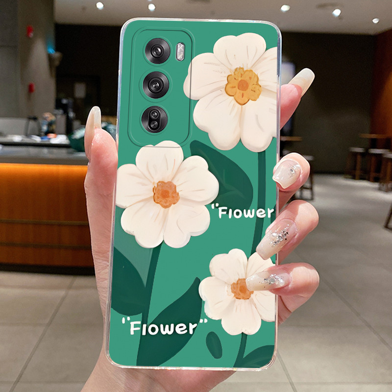 สําหรับOppo Reno 12 5G CPH2625 ฝาหลังOppo Reno 12 Pro 5G CPH2629 Case Clearหรูหราแฟชั่นผีเสื้อดอกไม้Soft TPU Jellyปลอก ราคา ถูกที่สุด ดีลบีเคเค แกลเลอรีภาพที่ 3