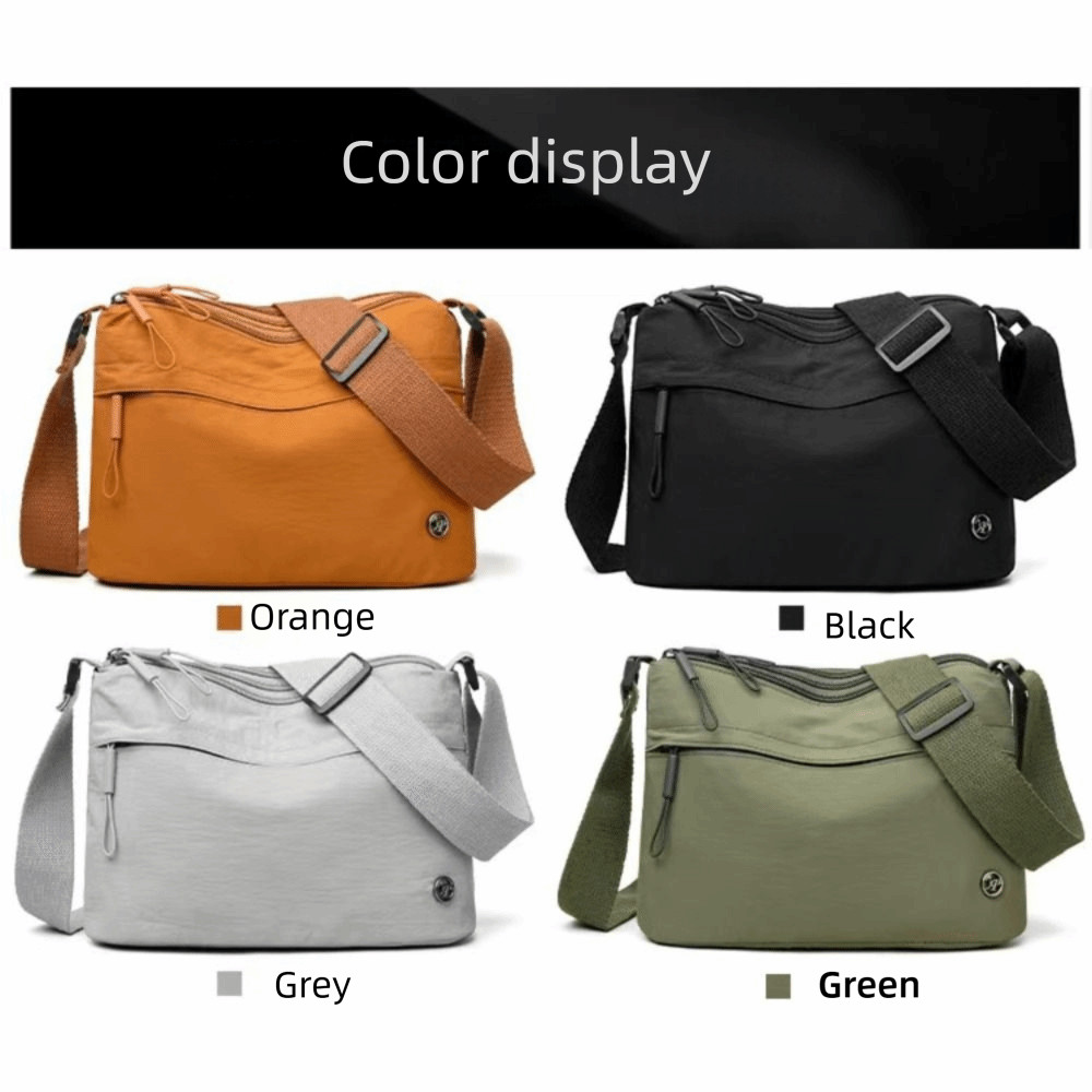 เอลดีน กระเป๋าสะพายข้างแบบมีซิปปิด ทำจากไนลอน มีสายสะพายที่สามารถปรับได้ เหมาะสำหรับใช้ในชีวิตประจำวันของคุณ - รูปที่ 2