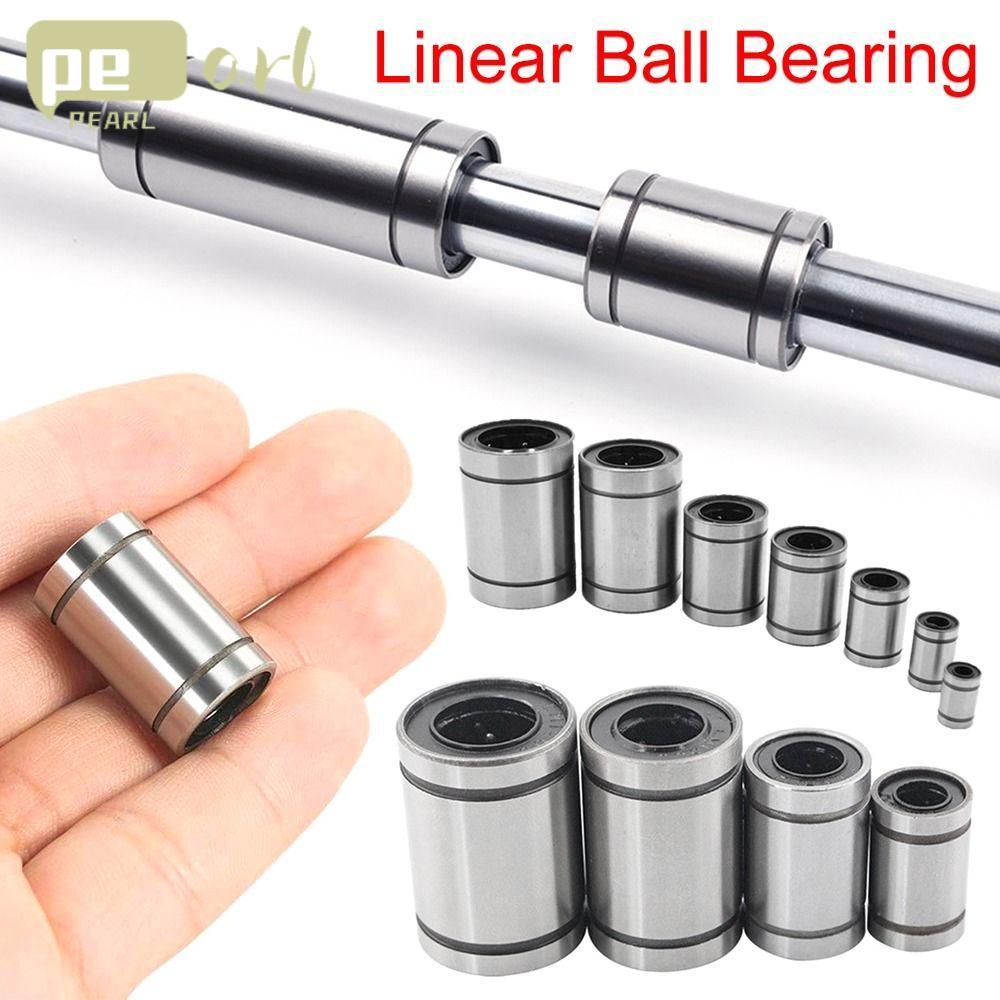 PEARLTH Bushing Steel ทนทานสําหรับเครื่องพิมพ์ Rods Shaft LM8UU LM10UU LM12UU LM16UU