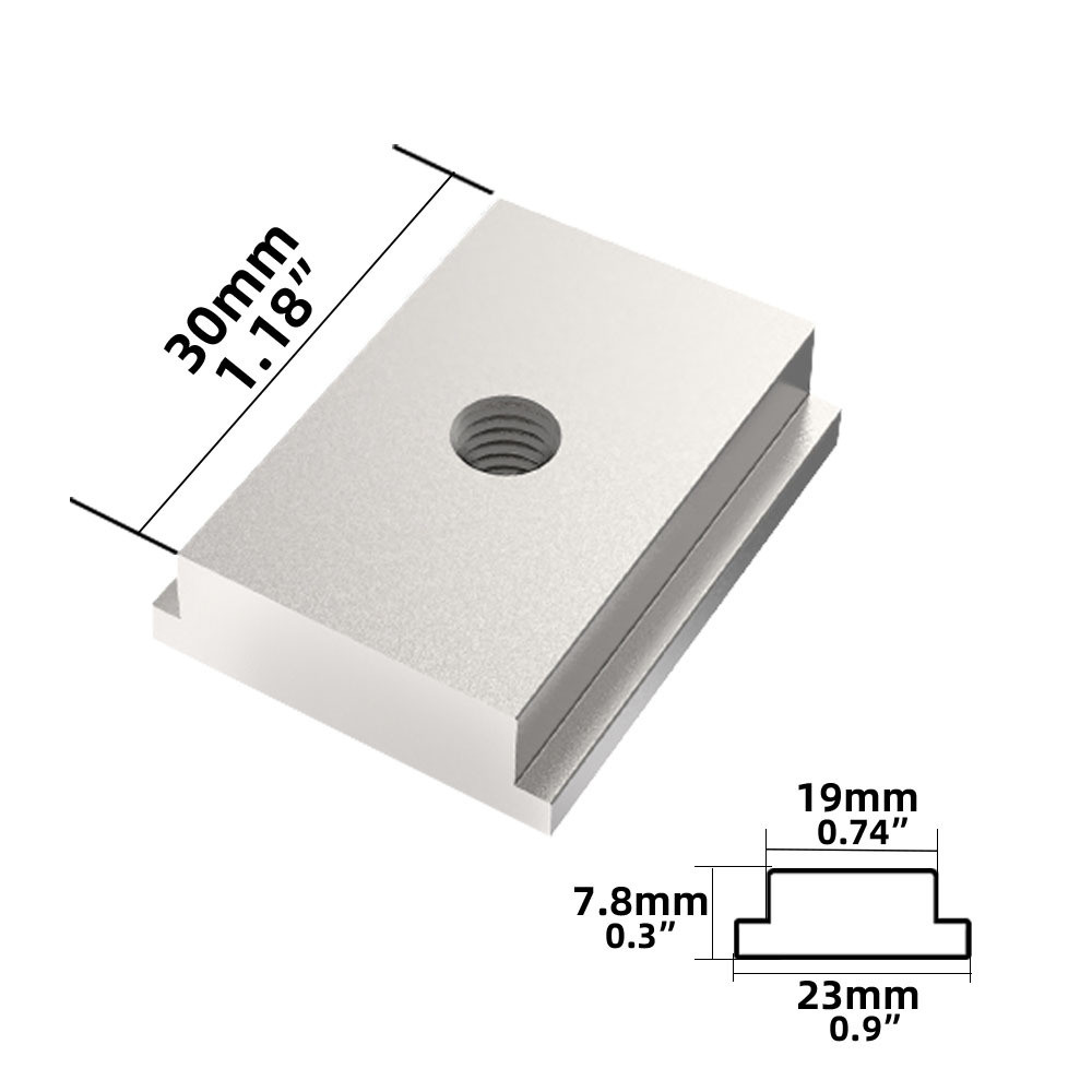 แถบเลื่อนงานไม้ M8T สกรู M8 Nut T Handle T Slider Slider Slider เฉพาะ
