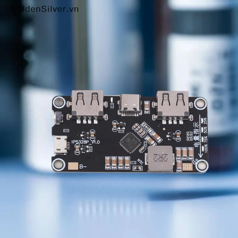 GoldenSilver IP5328P โมดูลแบบสองทิศทาง 3.7V ถึง 5V/9V/12V Boost Converter สําหรับ DIY ชาร์จ Discharg