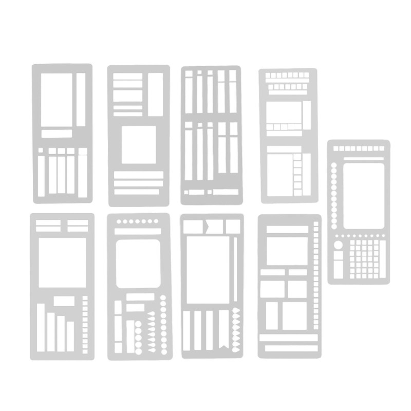 Stay 9 ชิ้นอะคริลิคปฏิทิน Planner แม่แบบสําหรับชุดง่ายทุกวัน Scheduling วัตถุ