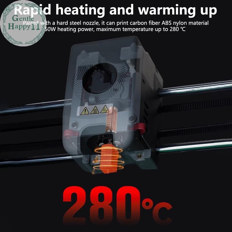 GentleHappy สําหรับ Flashforge Adventurer 5M ชุดหัวฉีดอัพเกรด Hotend Pinting Quick-Detachable หัวฉีด AD5M Hard เหล็กหัวฉีดชุด 0.4 มม.TH