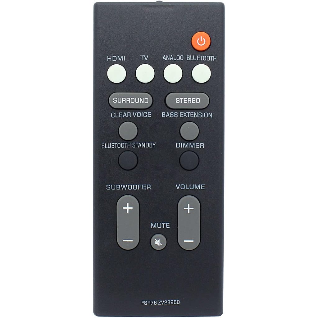 FSR78 ZV28960 รีโมทคอนโทรลสําหรับ Yamaha SoundBar ระบบ ATS-1060 ATS-1070 ATS-2070 YAS-106 YAS-107 YA