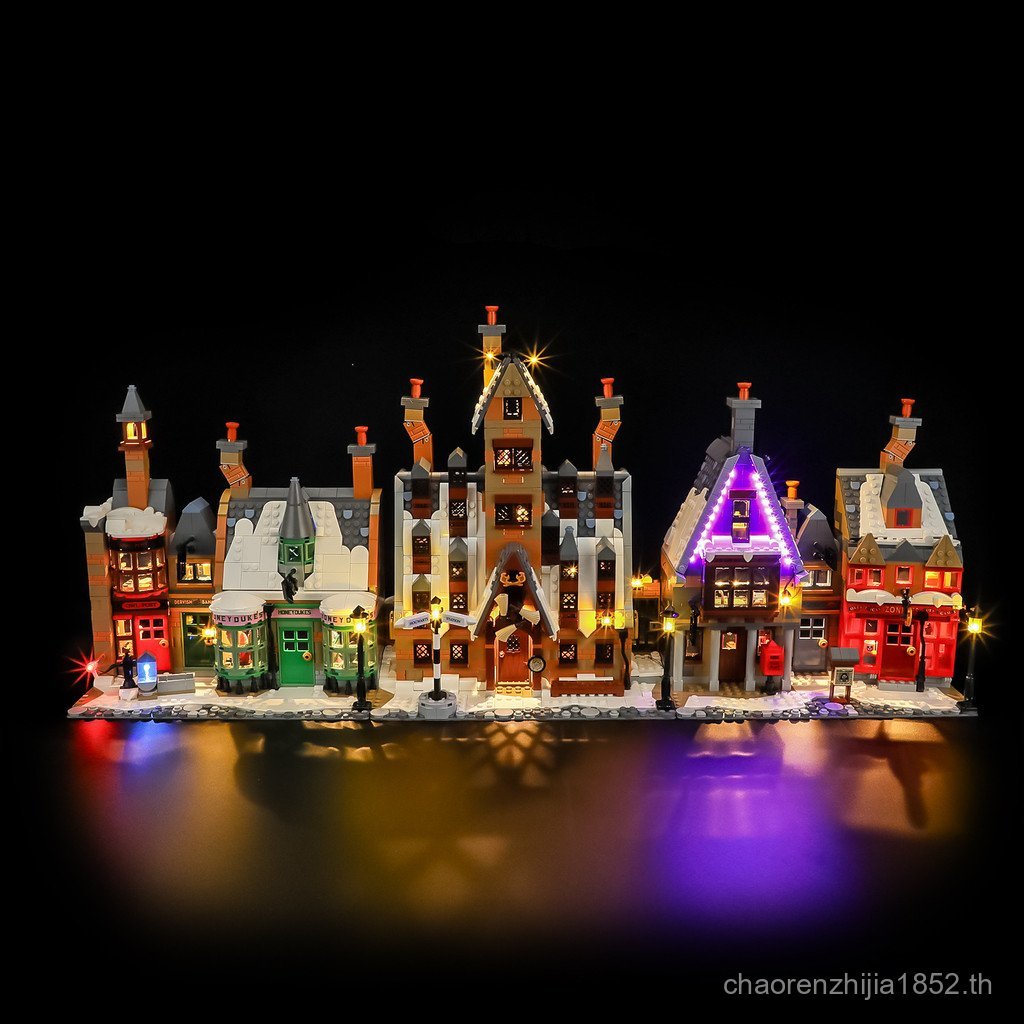 Lego 76457 Harry Potter Hogmode Village ไฟ LED ของเล่นโมเดลบล็อกตัวต่อ