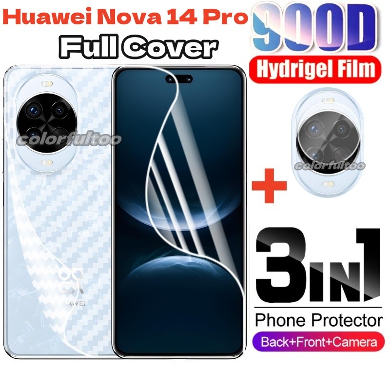 3in1 ด้านหน้ากลับคลุมทั้งหมดป้องกันฟิล์มHydrogelสําหรับHuawei Nova 14 Pro Ultra 14Pro 14i Nova14i No