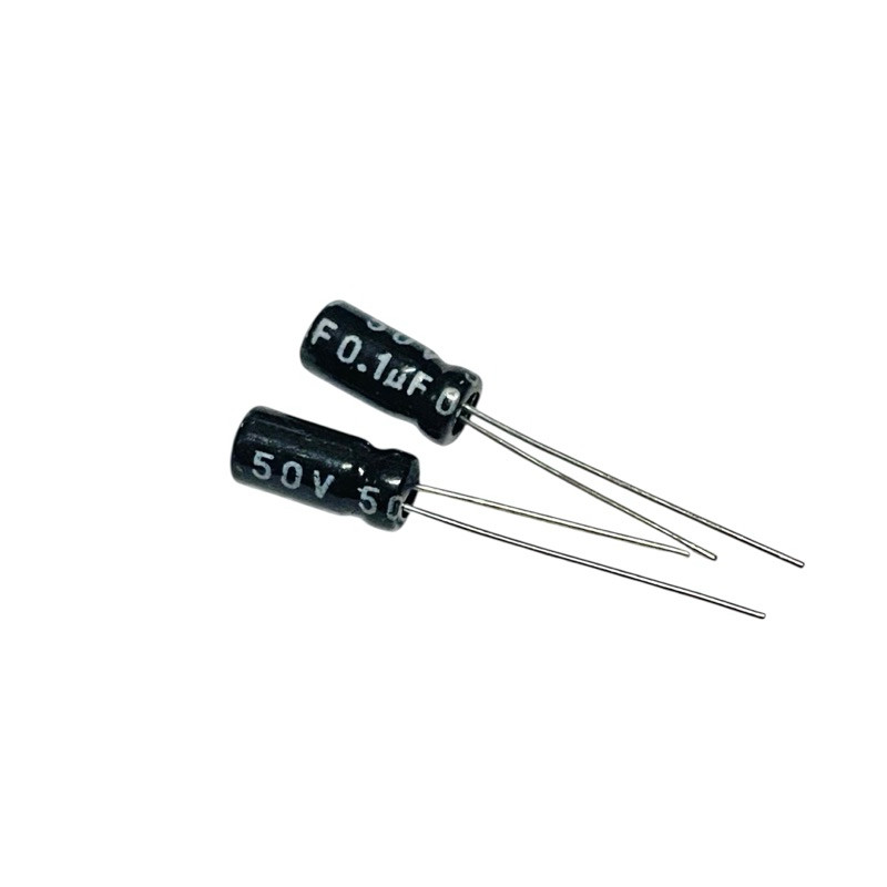 Capacitor .1 uf/ 50V(แพ็ค 10 ชิ้น)5x10mm Electrolytic รูปที่ 5