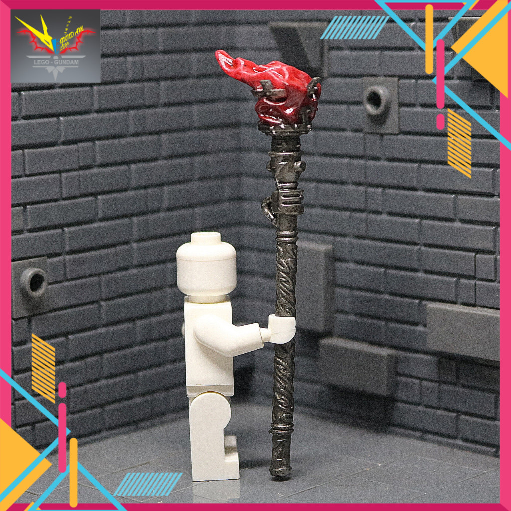 N197 Custom 3D พิมพ์อุปกรณ์เสริมเข้ากันได้กับ Lego Scepter Warhammer