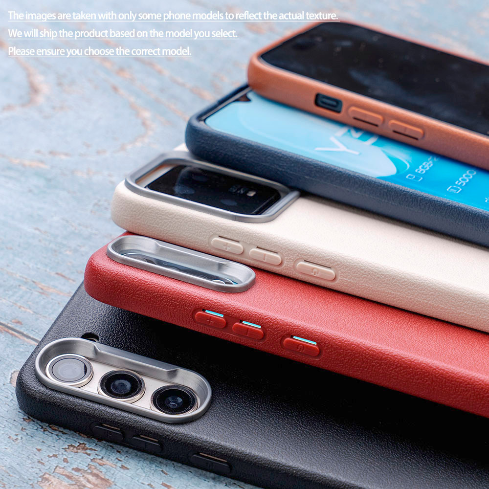 พรีเมี่ยมหนัง Faux สําหรับ Vivo iQOO Z9 Turbo + Endurance Y200 GT V2352A V2361GA V2417A V2361A V2352GA ยาง TPU ผิวที่เป็นมิตรสัมผัสกล้องคลาสสิกสีฝาครอบ - รูปที่ 6