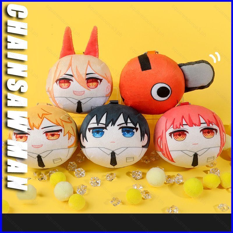 SQ3 Chainsaw Man พวงกุญแจอะนิเมะตุ๊กตาของเล่นตุ๊กตาพวงกุญแจจี้ Makima Power Pochita Denji ของขวัญ QS