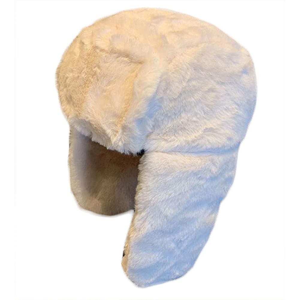 Women's Trapper Hat Faux Fur Winter Hats Fuzzy Russian Hat with Buckle Trooper Warm Ski Cycling Ear 