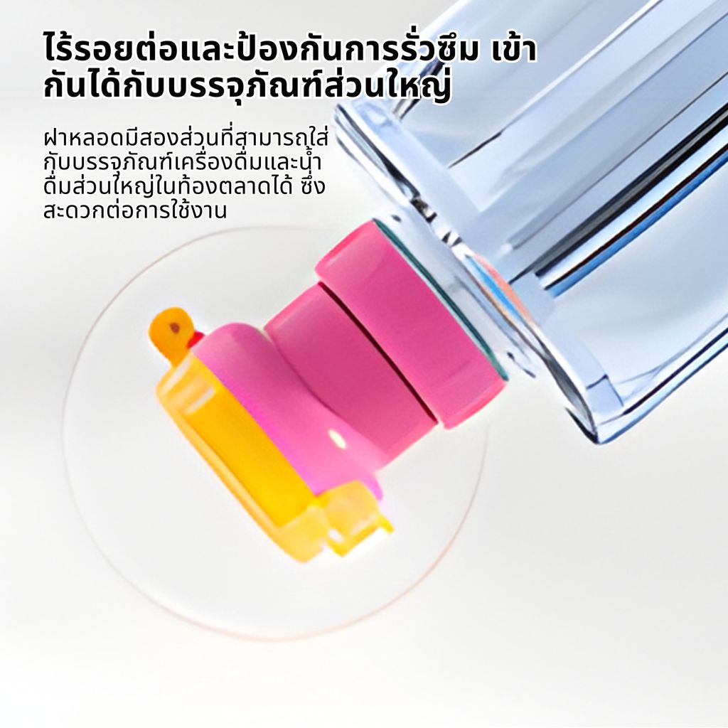 ฝาปิดขวดแบบเดียวกับจ้าวลู่ซือ จุกขวดน้ํา แบบพกพา ฝาขวดน้ํา กันฝุ่น ฝาพร้อมหลอดดูด พร้อมฝาและที่เก็บ พกพาสะดวก - รูปที่ 5