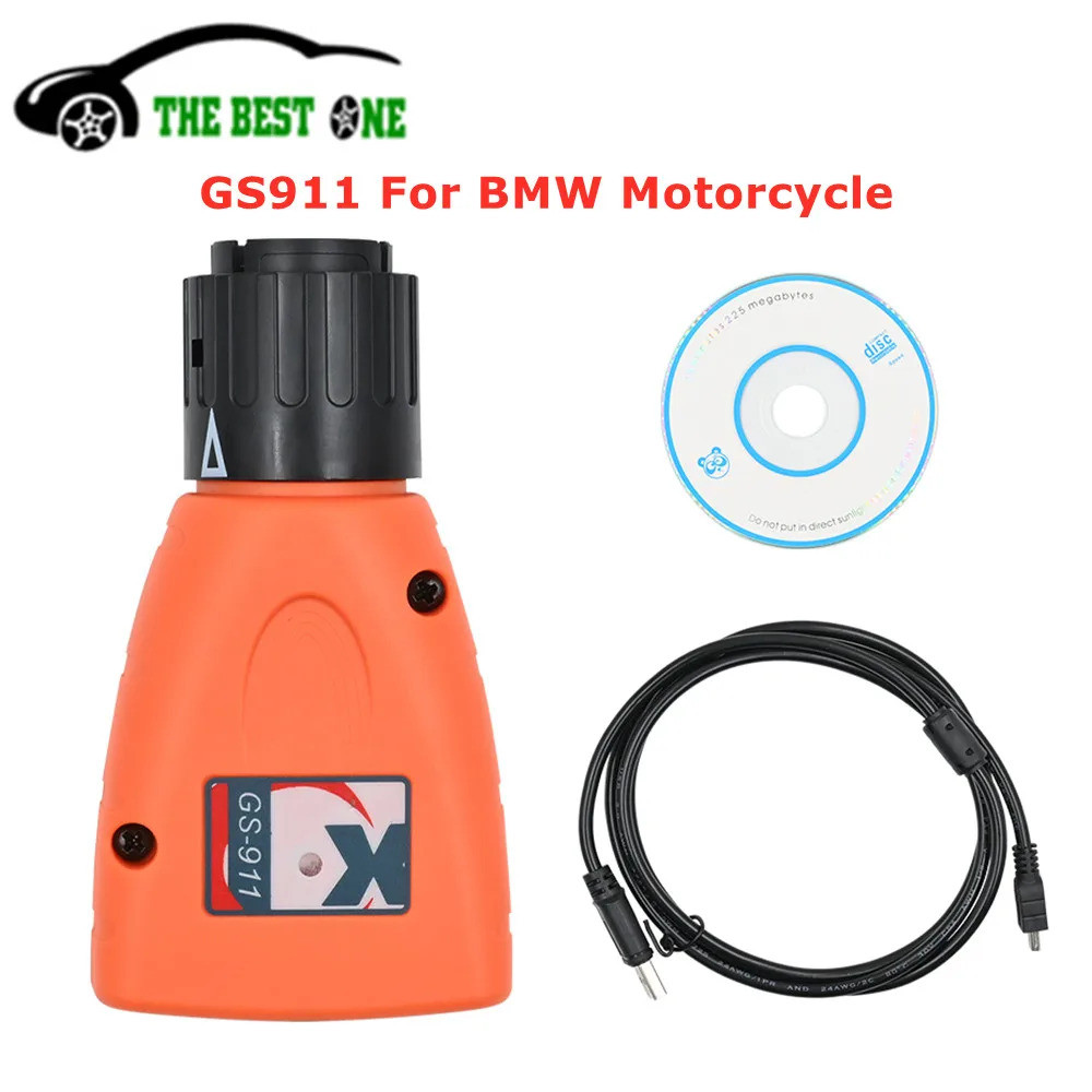 เครื่องวิเคราะห์เครื่องยนต์มืออาชีพ GS-911 V1006.3 เครื่องมือวินิจฉัยฉุกเฉินสําหรับรถจักรยานยนต์ BMW