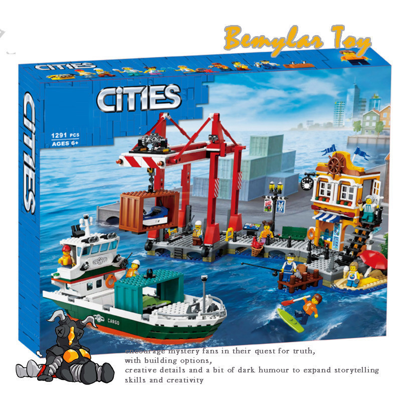 Bemular Hobby BM1X เข้ากันได้กับ CITY 60422 Harbor Building blocks EC2