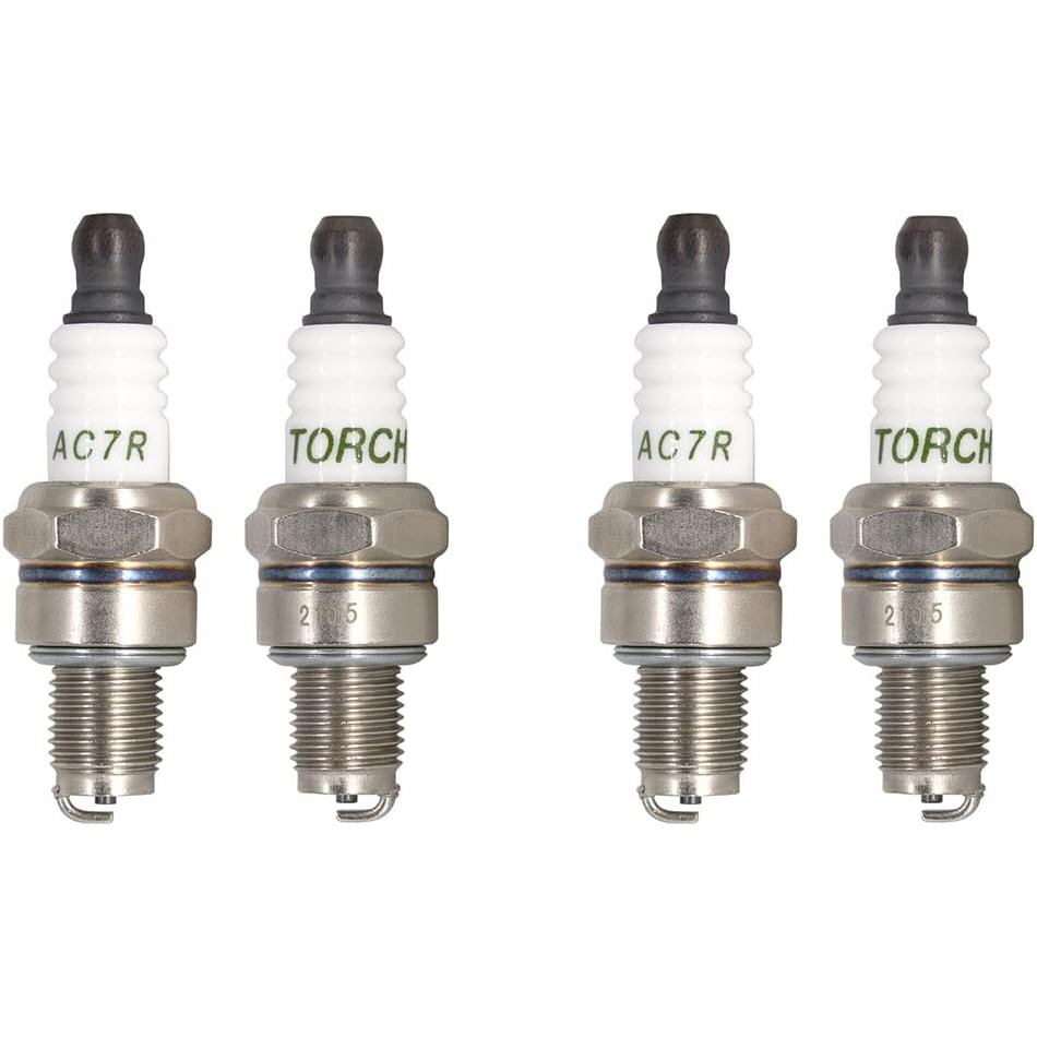 4PK TORCH AC7R Spark Plug Replace for Husqvarna 581362301, for NGK 3066/CMR7H,for Champion 965/RZ7C 