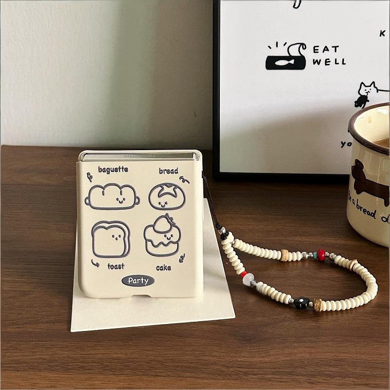 Ready ใหม่สําหรับ Samsung Galaxy Z Flip 6 เคสโทรศัพท์ Flip7 Polka Dot Coffee เคสโทรศัพท์ Flip5 Matte