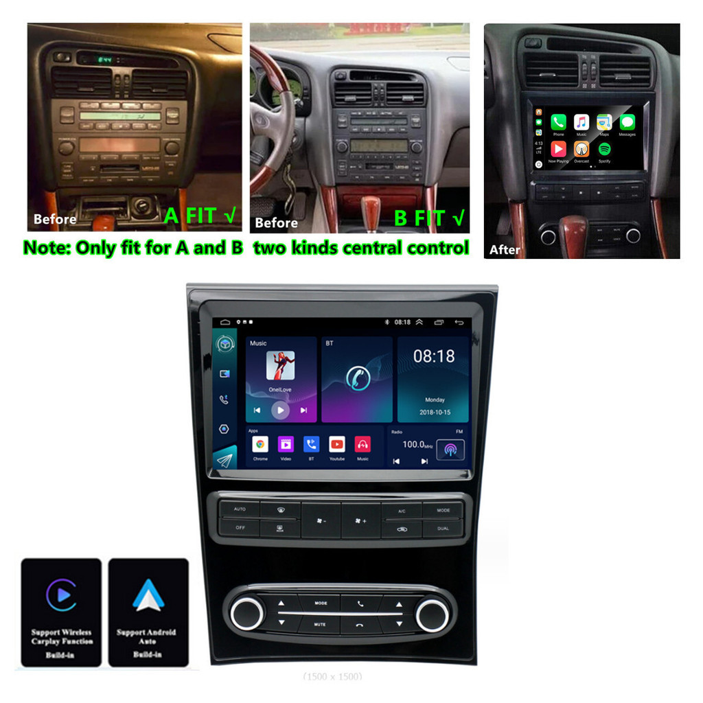 สําหรับ 98-05 Lexus GS300 GS400 GS430 Carplay วิทยุสเตอริโอ GPS Nav Wifi เครื่องเล่น FM 9 "