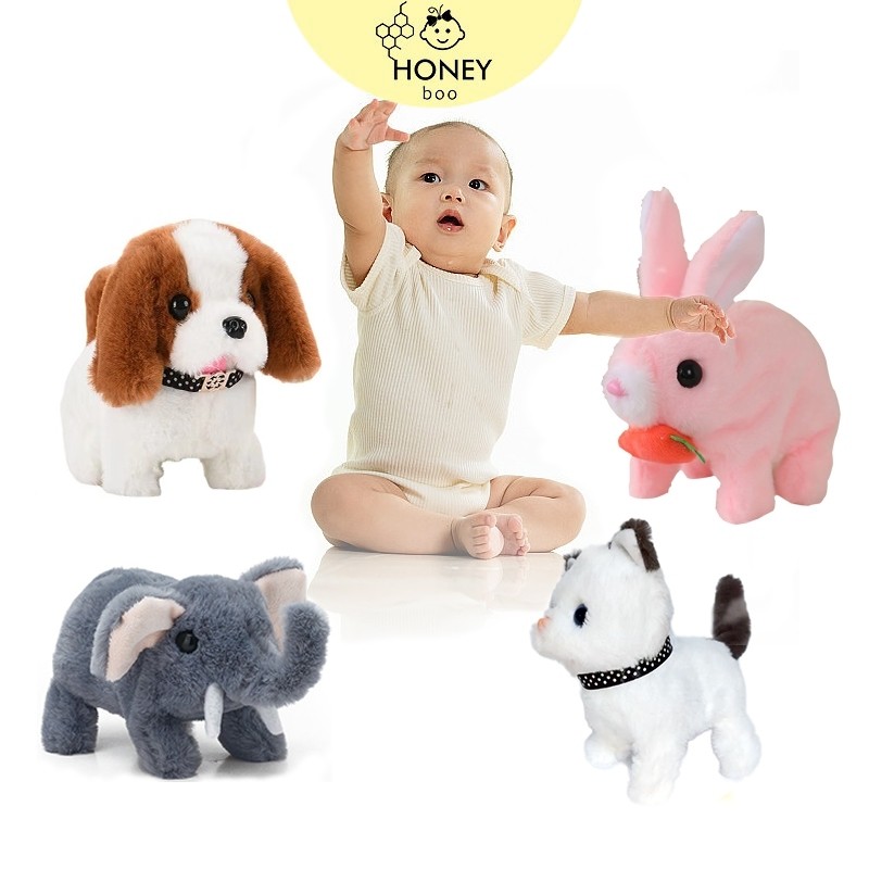 ของเล่น ตุ๊กตาสุนัข น้องหมา ของเล่นเด็ก มีเสียง เดินได้ ใส่ถ่านAA