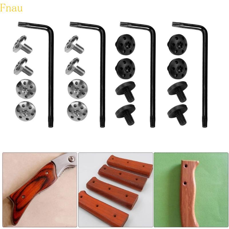 Fnau 4 ชิ้นสแตนเลสสตีล Grips Bolts Handle Grip สกรูสําหรับ 92fs m9 Grips ที่แม่นยํา Machined อะไหล่ซ