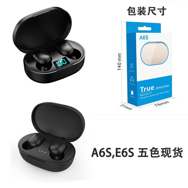 หูฟังบลูทูธ หูฟังครอบหู หูฟังไร้สาย ชุดหูฟังบลูทูธ A6S ข้ามพรมแดน E6S หูฟังชนิดใส่ในหูอายุการใช้งานแ