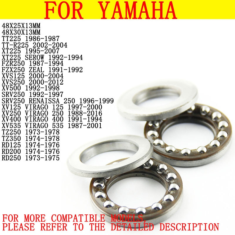 พวงมาลัยรถจักรยานยนต์แบริ่งสําหรับ Yamaha XV125 XV250 XV400 XV535 Virago 125 250 400 535 TZR125 TZR1
