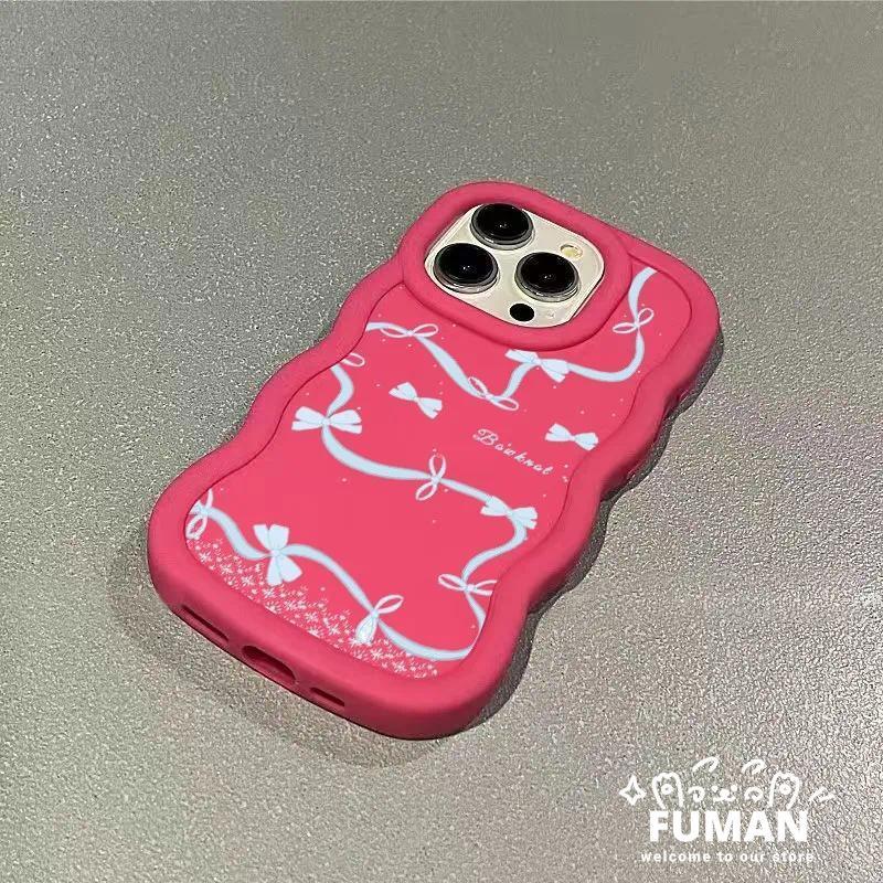 น่ารักริบบิ้นโบว์ 3D Wave เคสโทรศัพท์สําหรับ Honor X9C X8C X7C X9A X9B X8A X8B X8 X7A X7 X7B X6 X6A 