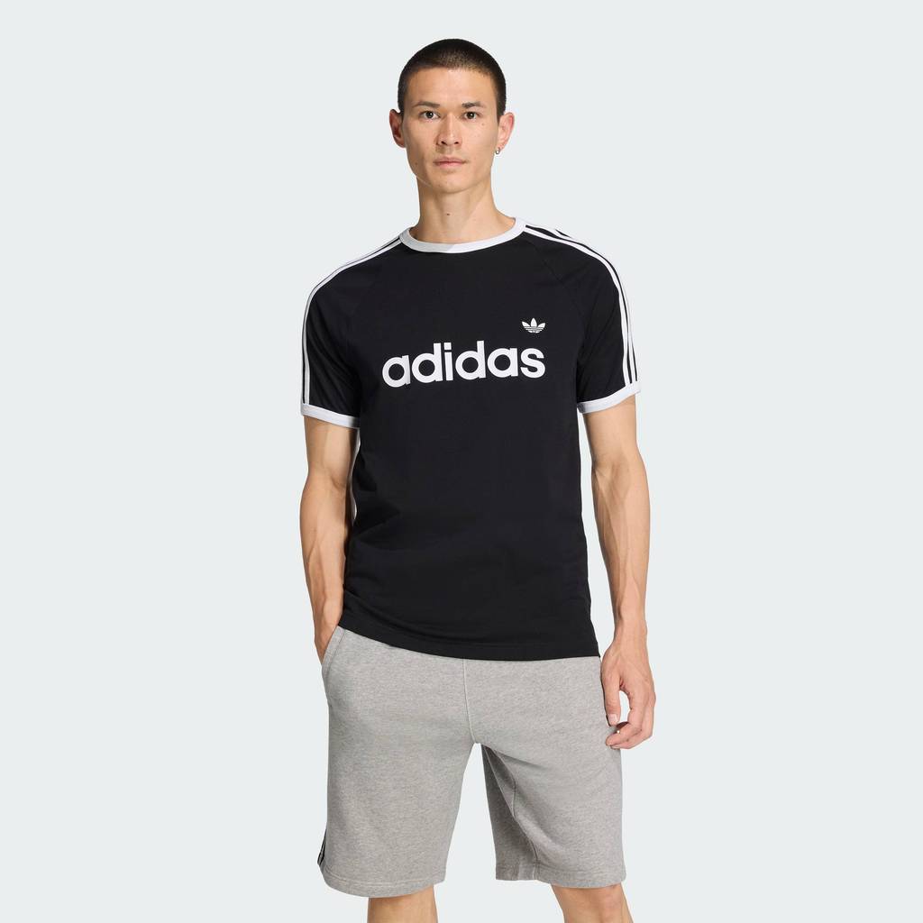 adidas Lifestyle 3-Stripes Slim Ringer T-Shirt Men Black KF0417