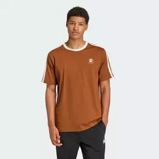 adidas ไลฟ์สไตล์ เสื้อยืดพิมพ์ลาย LUX COFFEE CAFE CUP ผู้ชาย สีน้ำตาล JZ5070