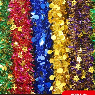 🔥 รุ่นหนาสุ่มลาย🔥 สายรุ้งประดับ สีสวย ยาว3 เมตร ตกแต่งปีใหม่…