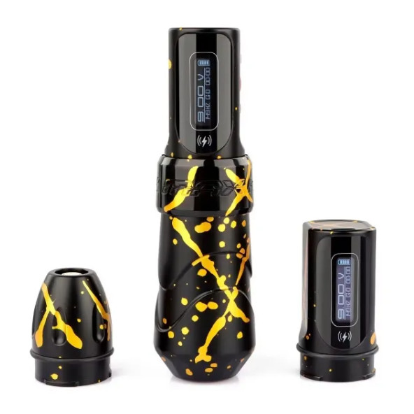 เครื่องสัก FK MAX พร้อมแหล่งจ่ายไฟสักแบตเตอรี่คู่