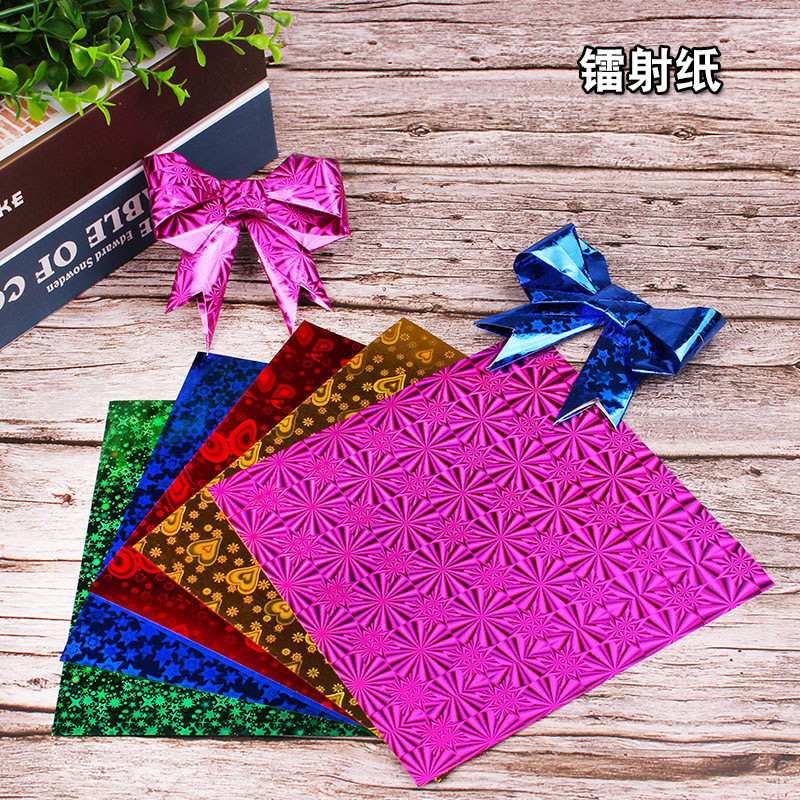 จํานวนมากจากเลเซอร์ที่ยอดเยี่ยม Origami กระดาษแฟลชเด็ก Handmade Origami Art กระดาษพันกระดาษ Crane Or