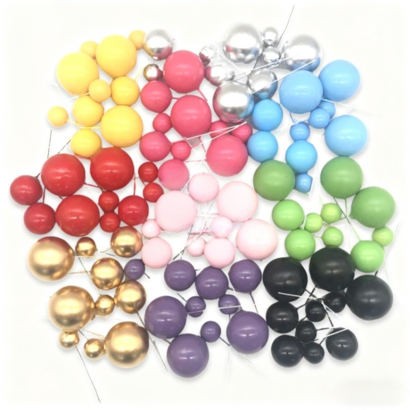 Ular สีโฟมบอลเค้ก topper ตกแต่ง plug-in เหมาะสําหรับวันเกิดงานแต่งงาน/คริสต์มาสปีใหม่ข้อเสนอครบรอบเค้กเบเกอรี่ตกแต่ง