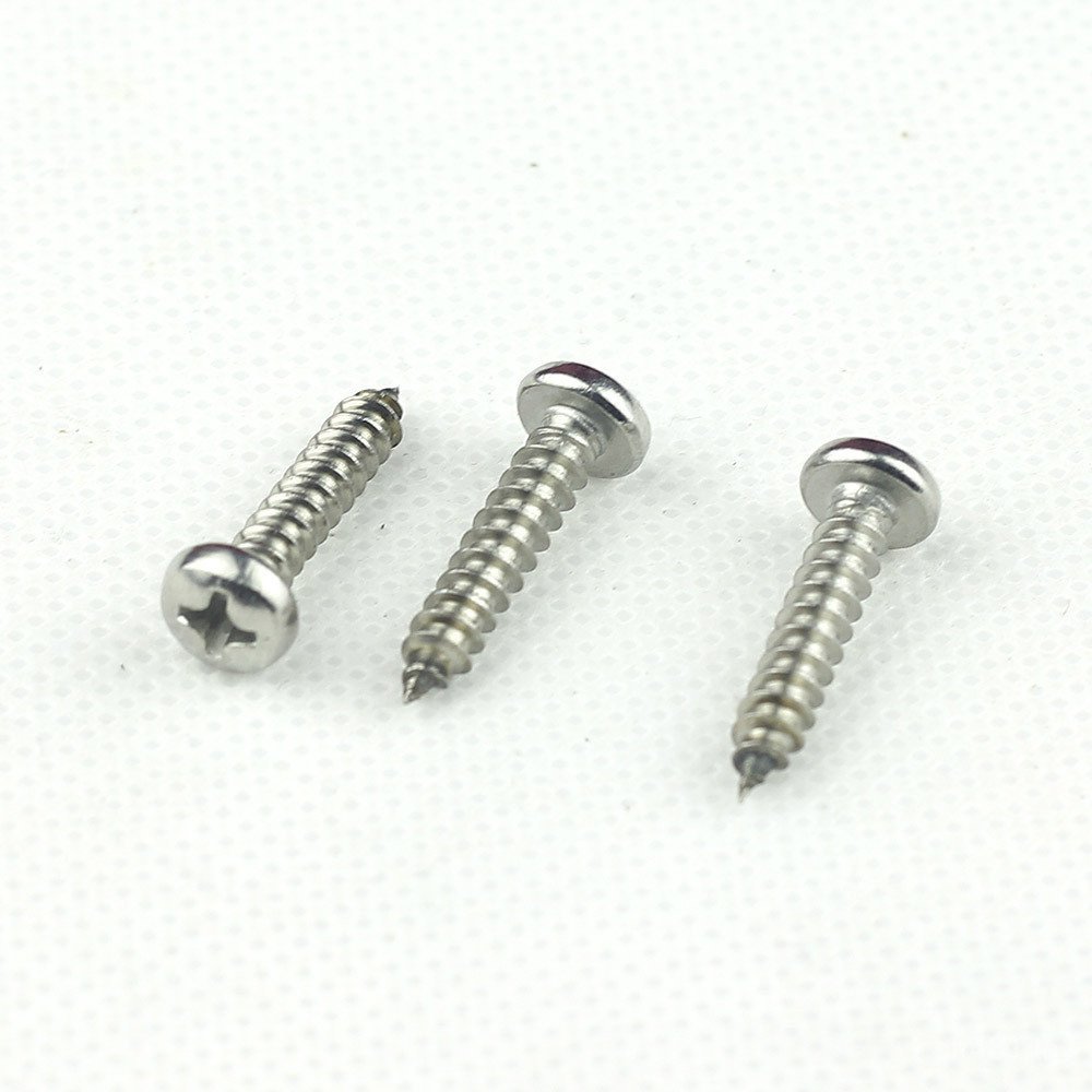 สกรูขนาดใหญ่หัวกระทะสแตนเลส Phillips Slot 201 หัวกระทะสกรูแตะตัวเอง ST4.2 Self-Tipping GB845-85 W5KV