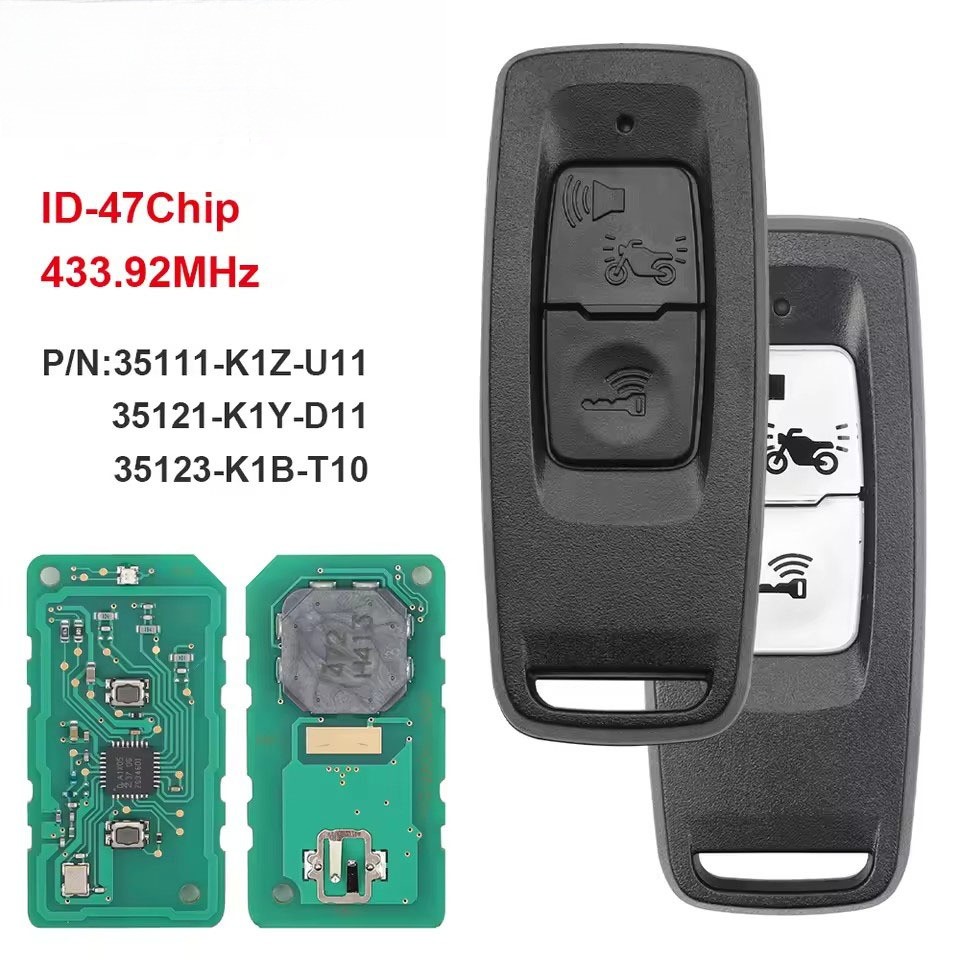 Xuri สําหรับ Honda PCX160 2021-2023 กุญแจรีโมทรถจักรยานยนต์ 433.92MHz 47 ชิป FCC ID 35111-K1Z-U11 K2