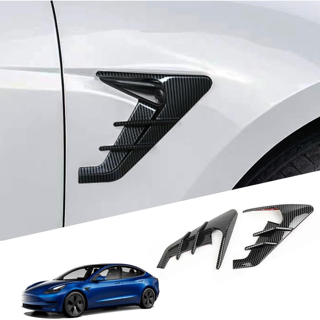 YHCDSEA สําหรับ 2024 2025 Tesla รุ่น 3 HW4.0 ด้านข้างกล้องตัวบ่งชี้ฝาครอบป้องกันอุปกรณ์ตกแต่ง fit สํ