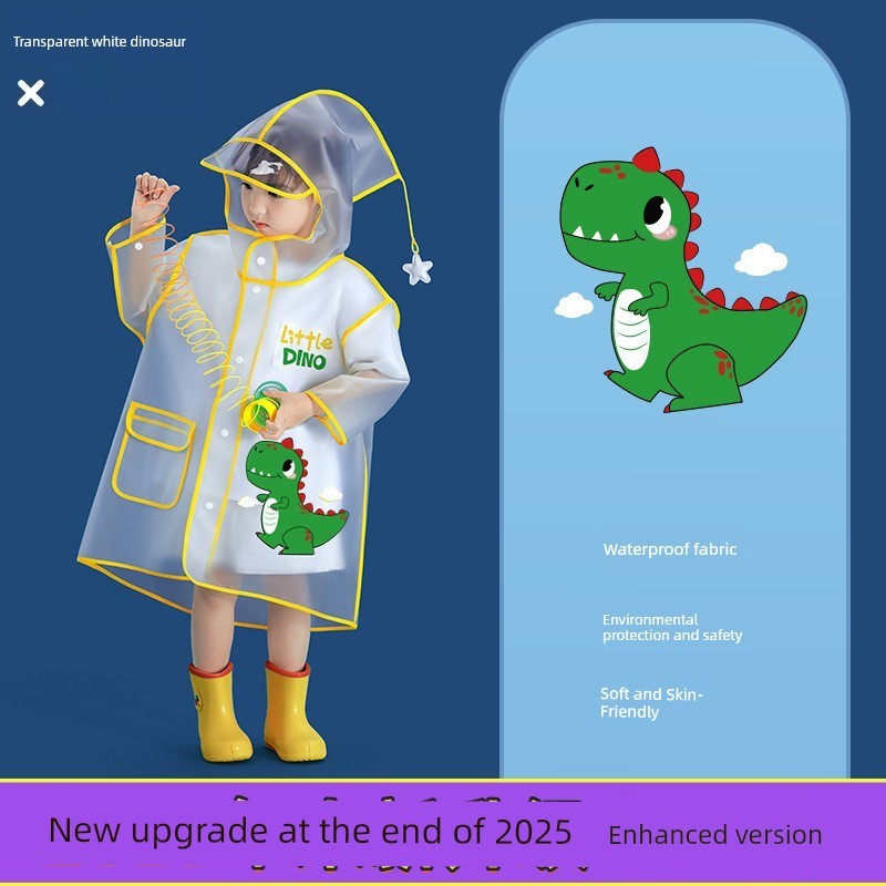 เสื้อกันฝนเด็กการ์ตูนน่ารักสําหรับเด็กชายและเด็กหญิงเด็กทารกเสื้อปอนโชกันน้ําโรงเรียนอนุบาลนักเรียนช