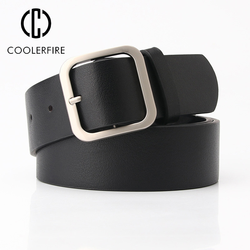 Women's Trousers Belt Pu Leather Belt for Women Dress and Jeans Designer Belt Women Belt Simple Blac