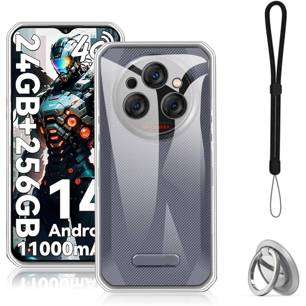 เคสสําหรับ OUKITEL WP35/WP35S/WP35 Pro, เคสป้องกัน TPU,ฟังก์ชั่นขาตั้ง,ขายึดปรับได้,ป้องกันการตก,กัน