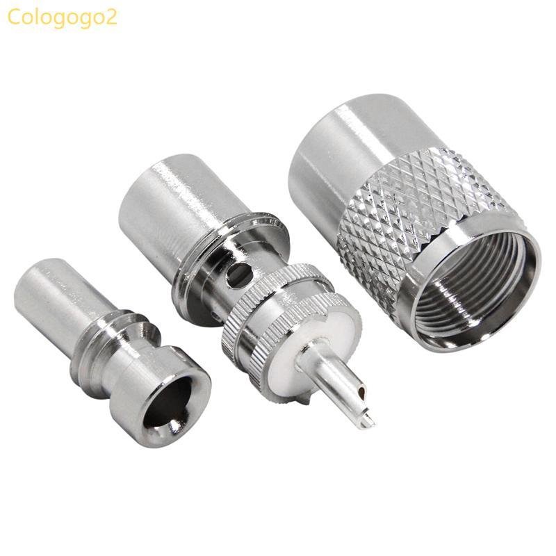 Cologogo2 UHF PL259 Solder On Male Plug Connector CB วิทยุ RG8X RG59 RG8 Coax Cable