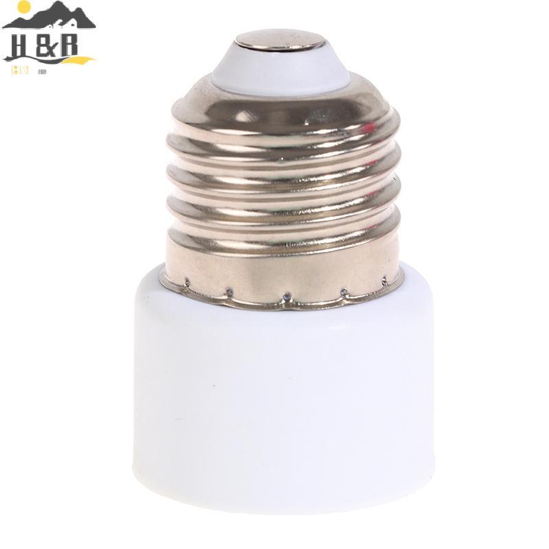 H&B Dec 220V E27 ABS สีขาวอุปกรณ์เสริมขั้วต่อ US/EU ปลั๊กสกรูฐานหลอดไฟอะแดปเตอร์ {th}